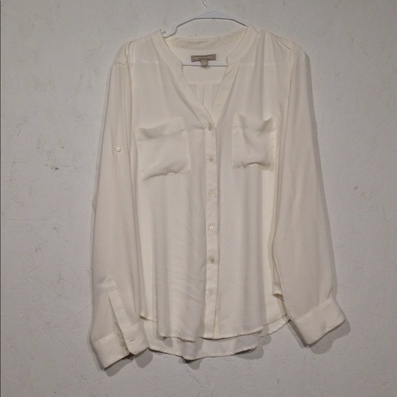 Banana Republic Tops - Banana Republic | Sheer Cream blouse size large Banana Republic Tops - Banana Republic | Sheer Cream blouse size large